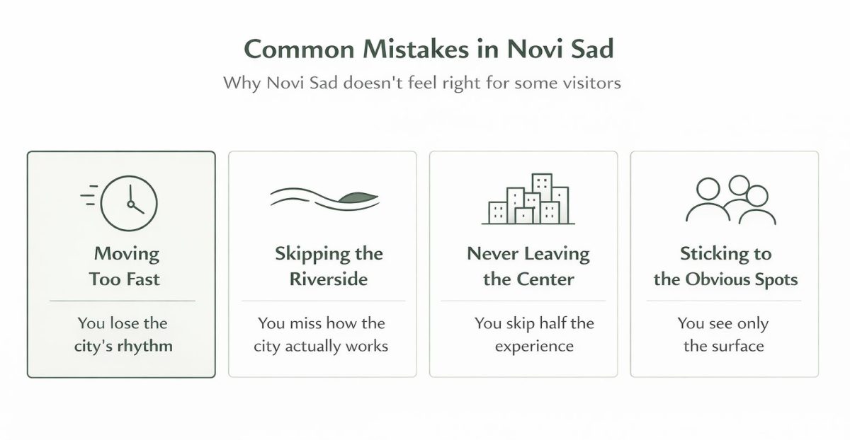 common mistakes in novi sad moving too fast skipping riverside staying in center tourist mistakes