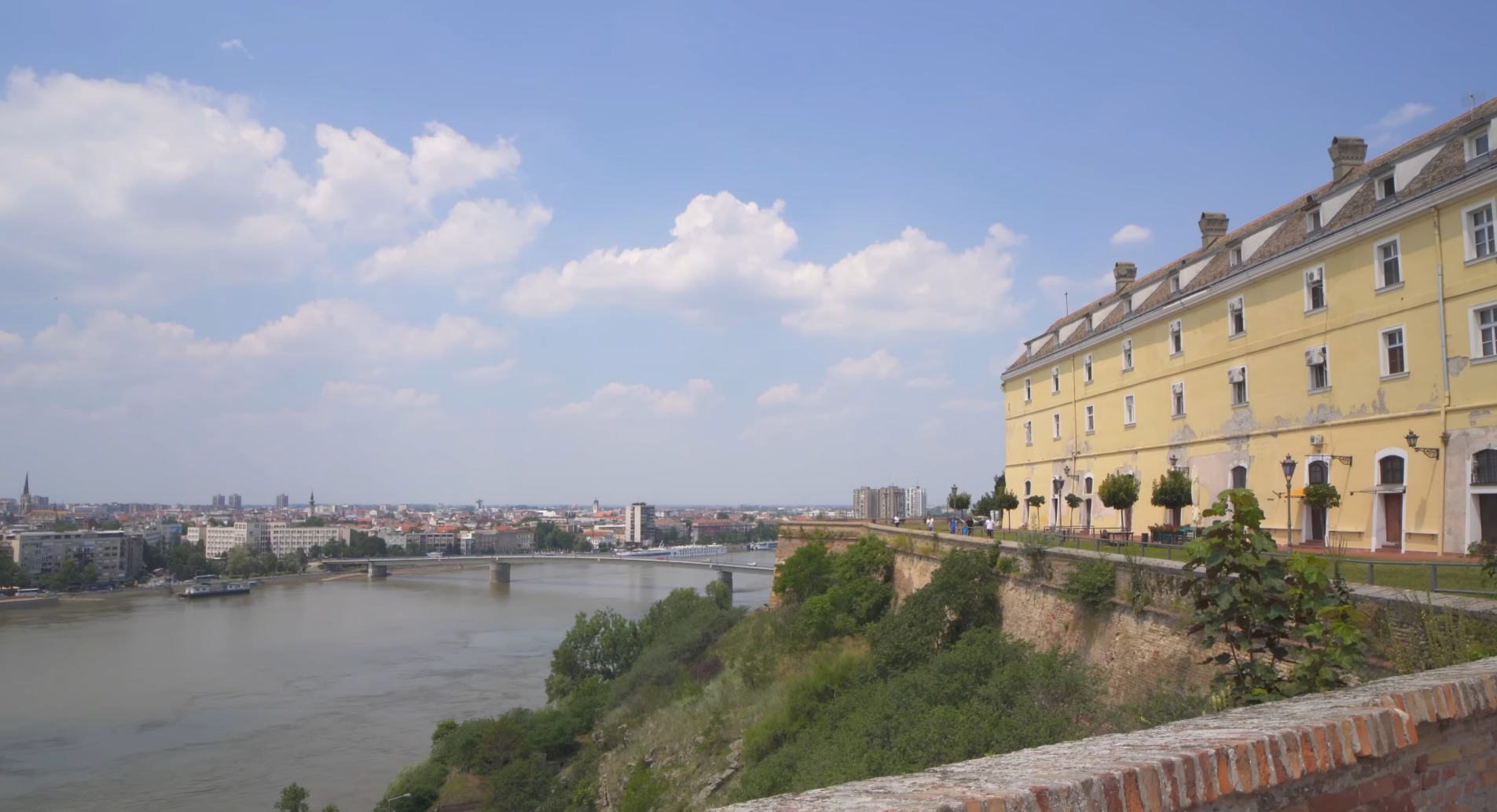 Novi Sad Danube riverside. Petrovaradin side